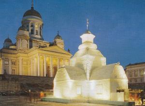 Снежная копия церкви Ульрики Элеоноры, Финляндия